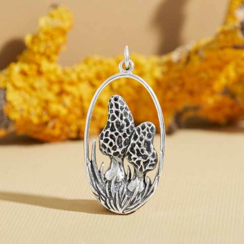 Nina Designs "Morel Mushroom" Necklace