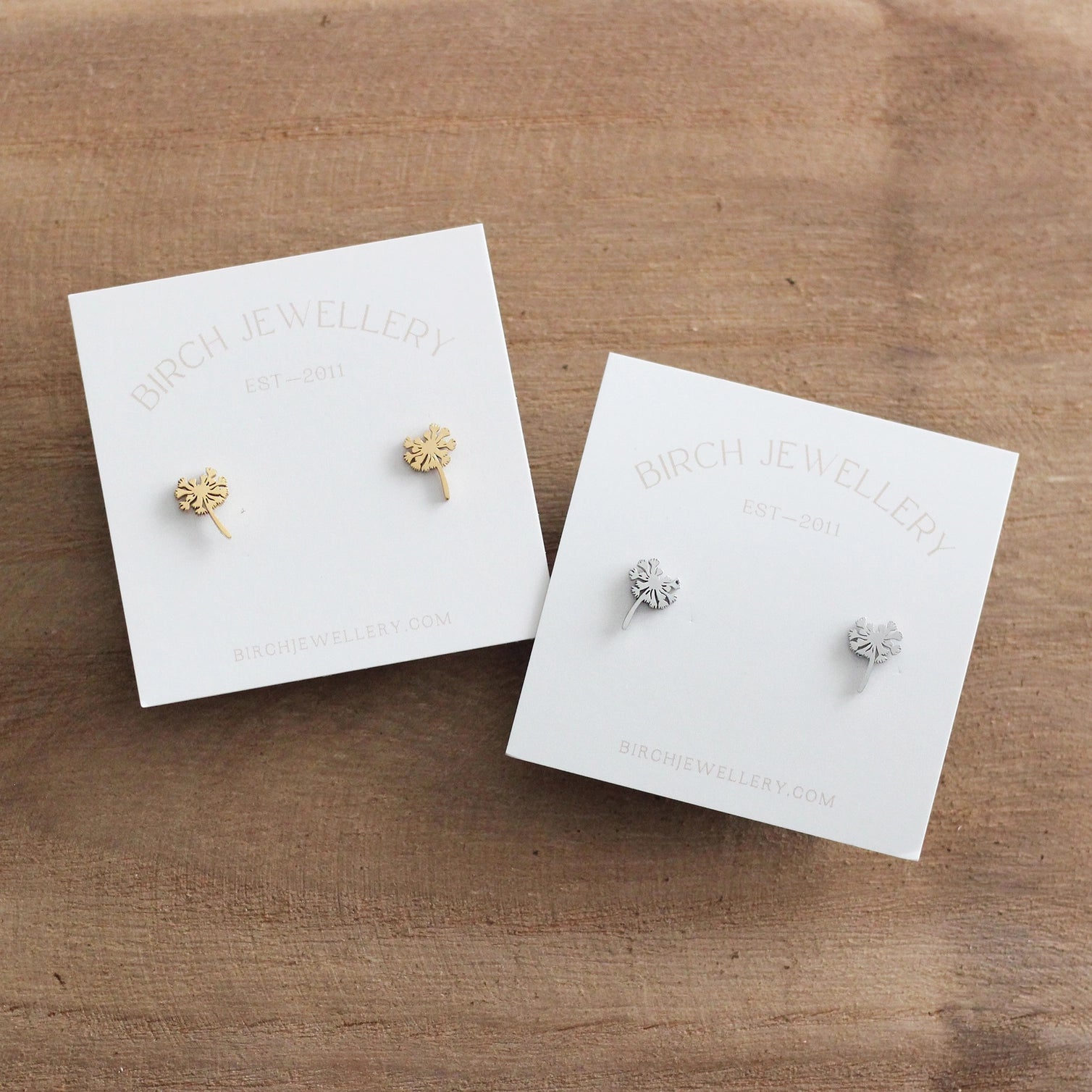 Birch Jewellery | Dandelion Stud Earrings - Bough and Antler Northwest Goods