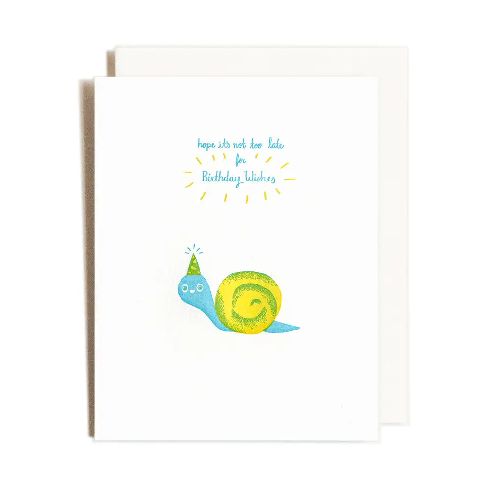Homework Letterpress | "Birthday Snail" Card