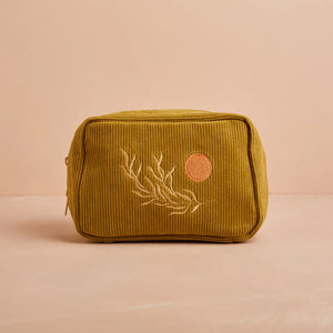 Cai & Jo | "Olive" Corduroy Makeup Bag