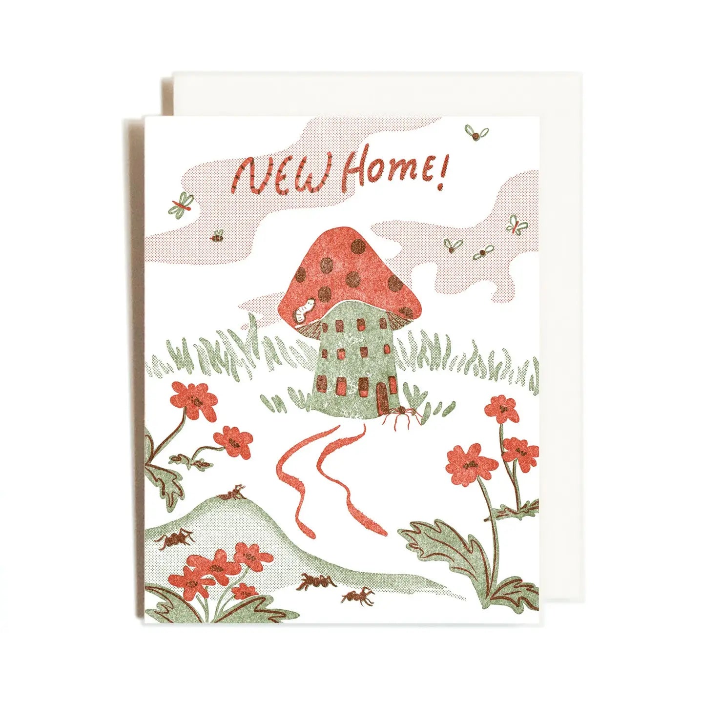 Homework Letterpress | "Mushroom Home" Card