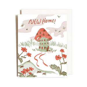 Homework Letterpress | "Mushroom Home" Card
