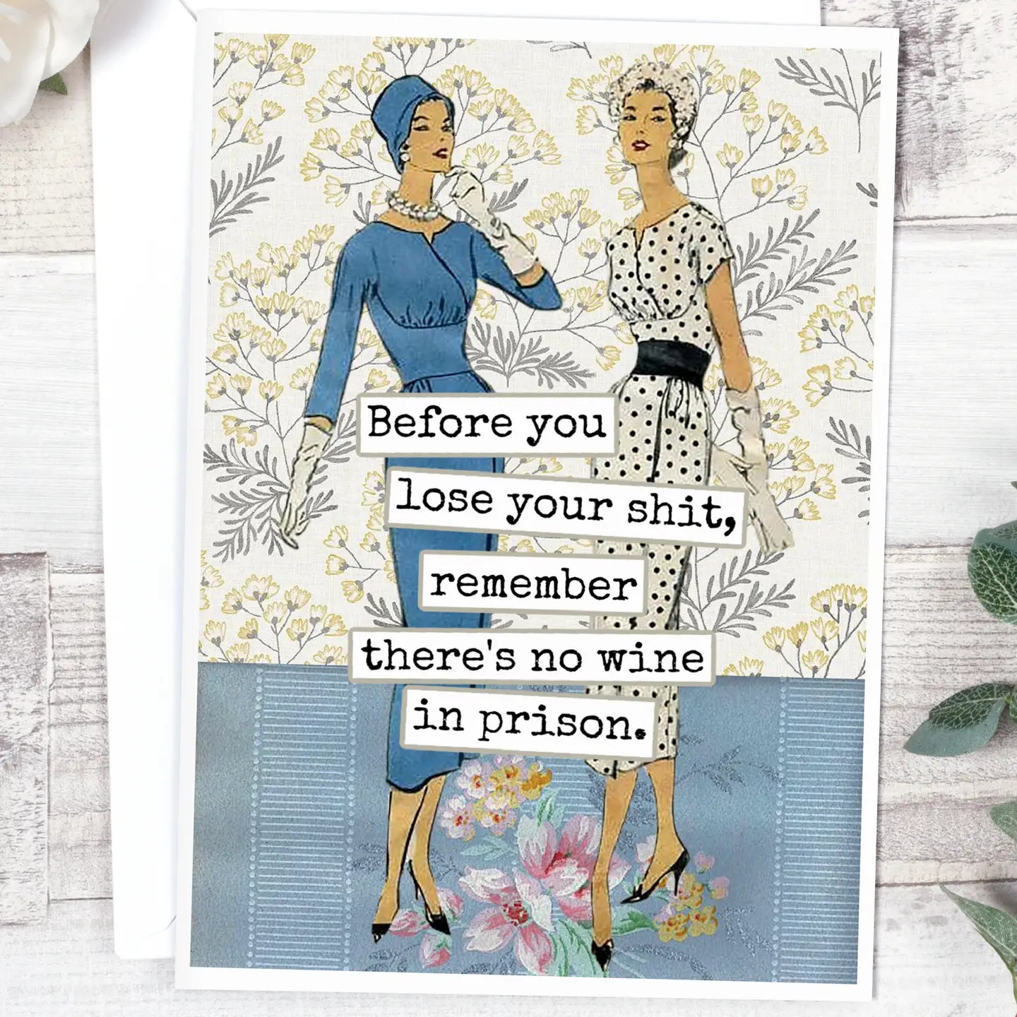 Raven’s Rest Studio | “No Wine in Prison" Card
