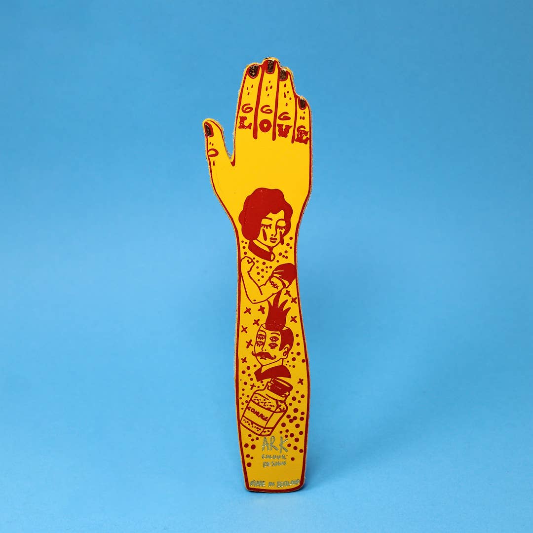 Ark Colour Design | "Tattooed Arm" Leather Bookmark