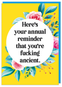 Dean Morris Cards "Your annual reminder" Greeting Card