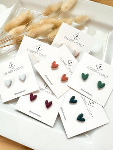 Clover & Coast Abstract Micro Heart Studs