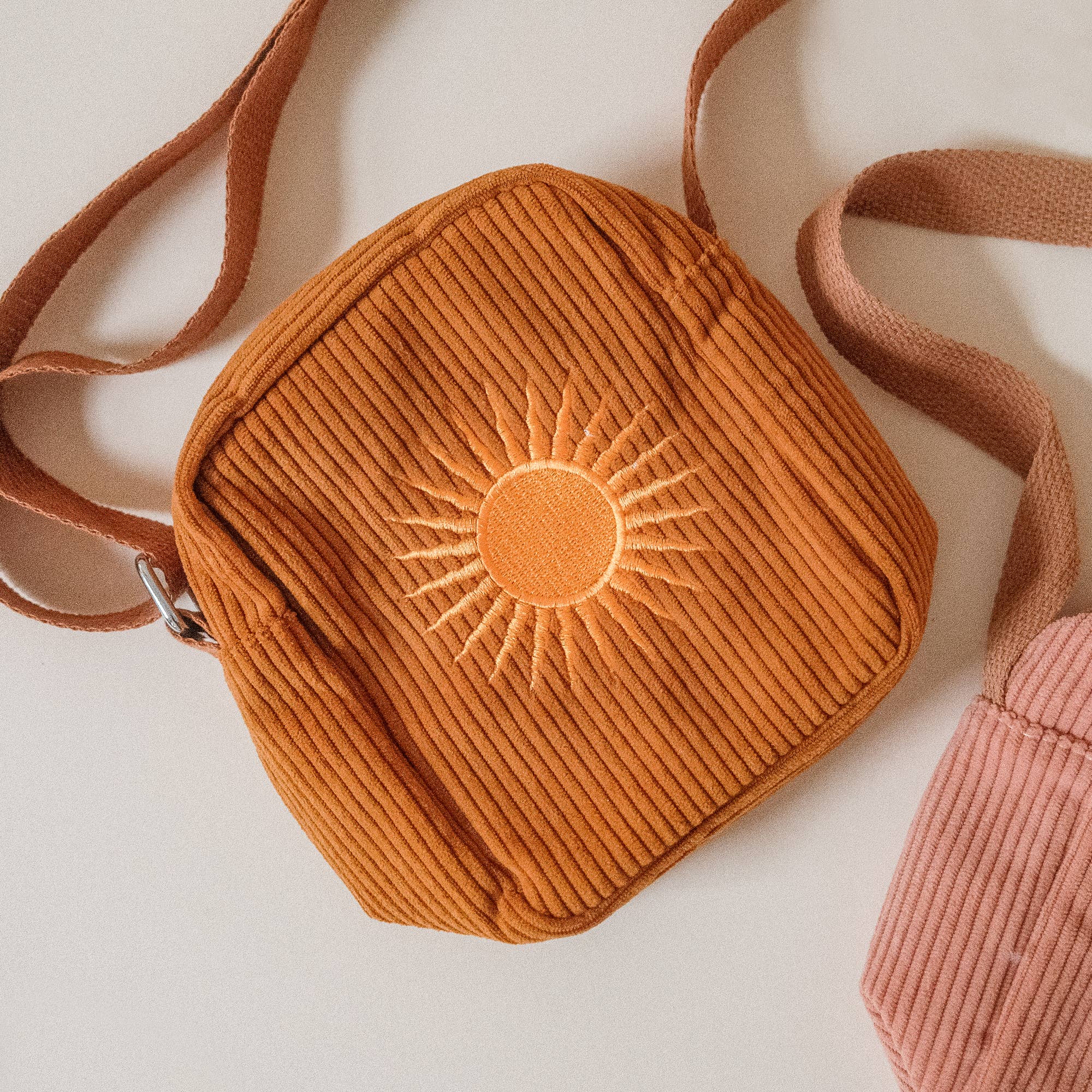 Cai & Jo | "Burnt Orange" Corduroy Crossbody Bag
