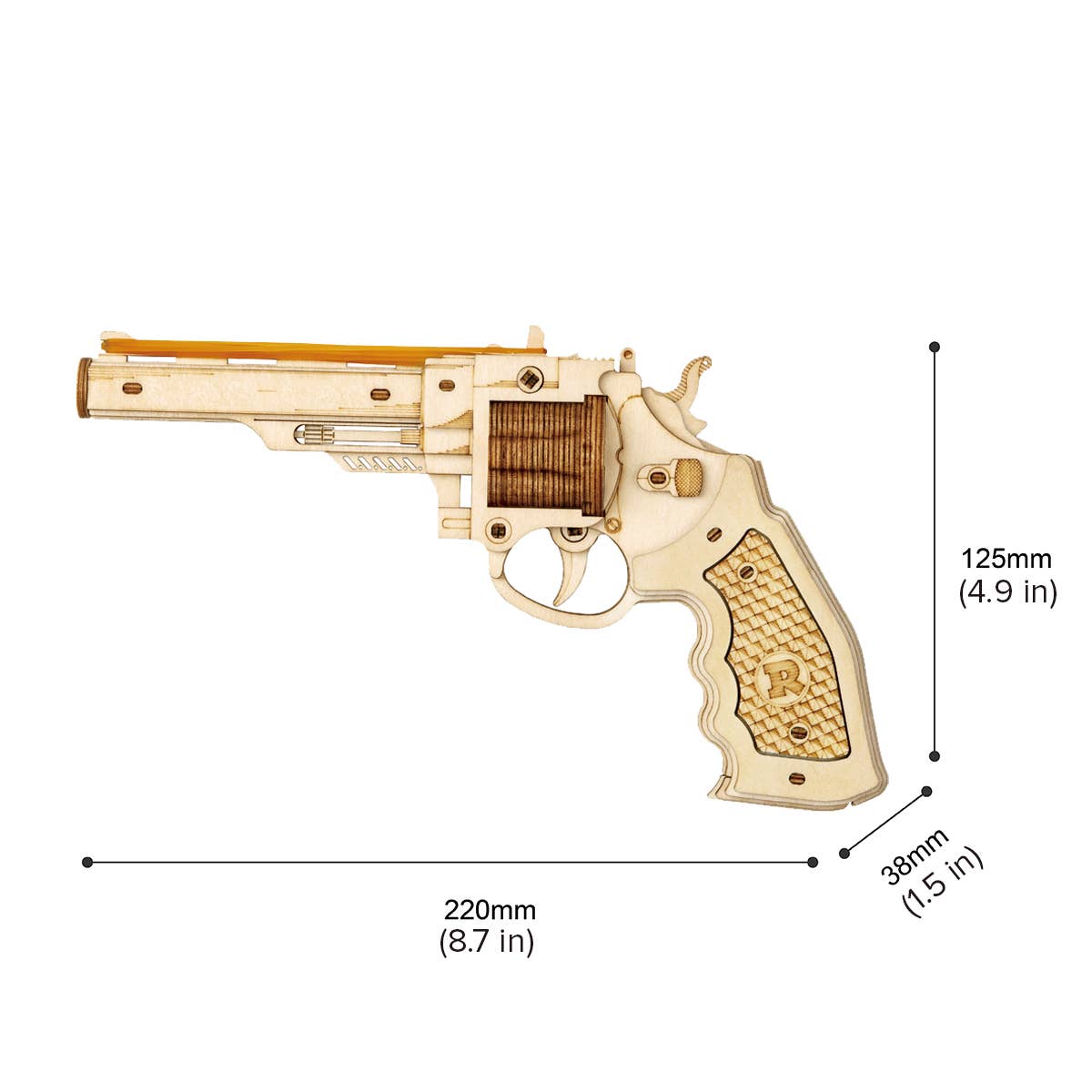 Hands Craft DIY 3D puzzle Rubber Band Gun