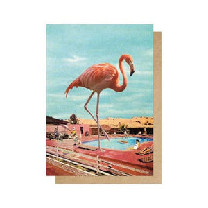 East End Prints | “Flamingo on Holiday” Card