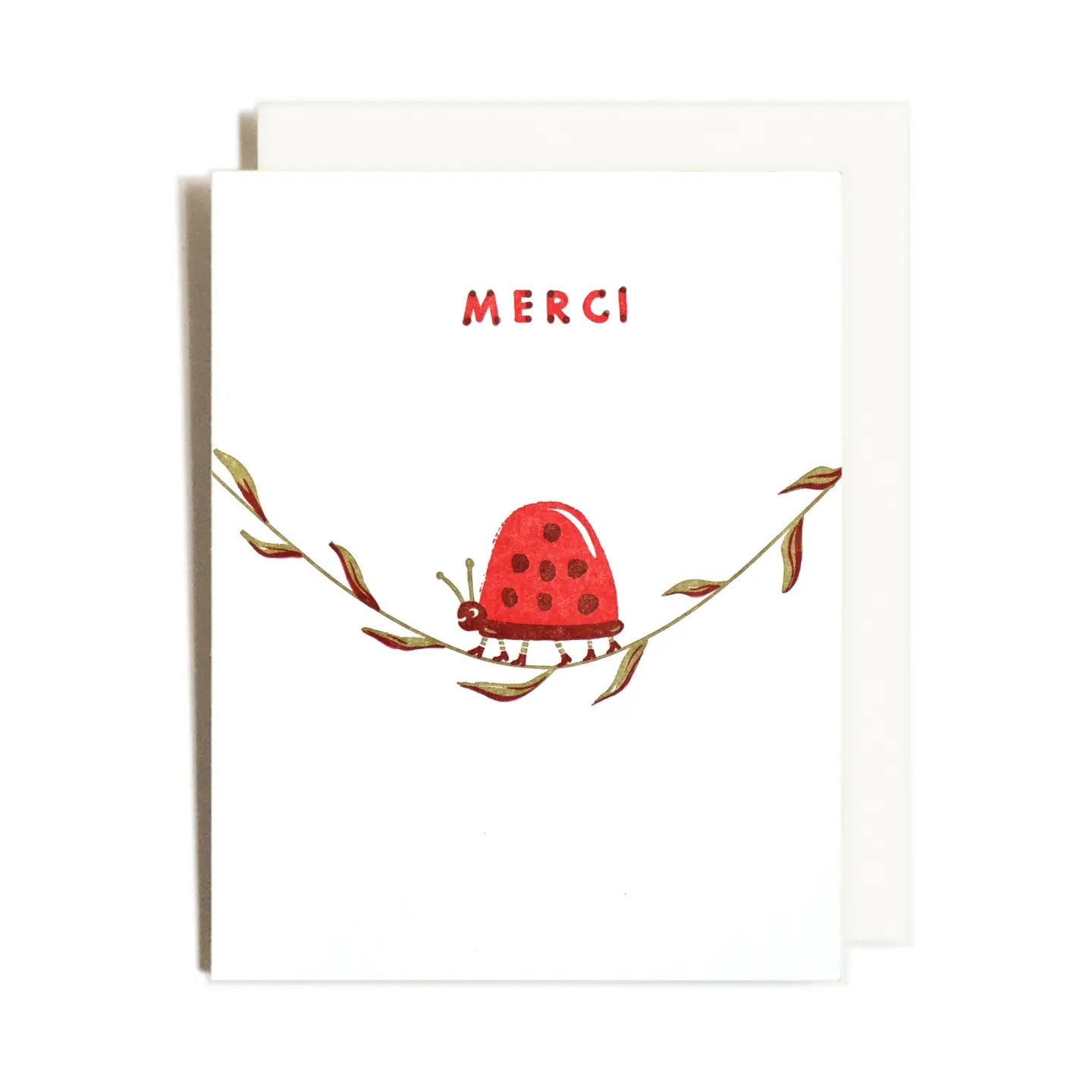 Homework Letterpress | "Merci" Card