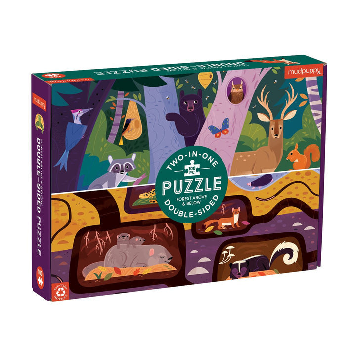 Mudpuppy "Forest Above & Below" Double Sided Puzzle