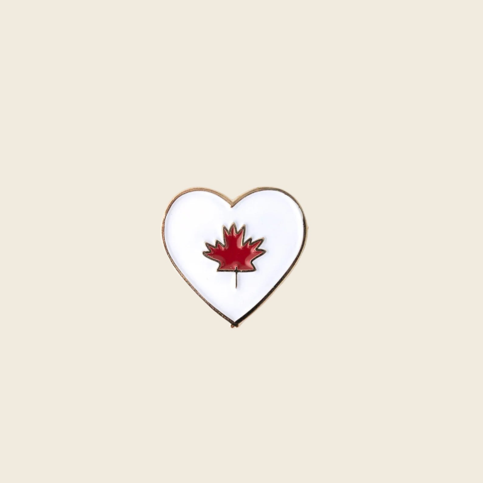 Carolyn Draws Canadian Enamel Heart Pin
