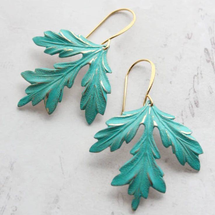 A Pocket of Posies "Patina Leaf" Earrings