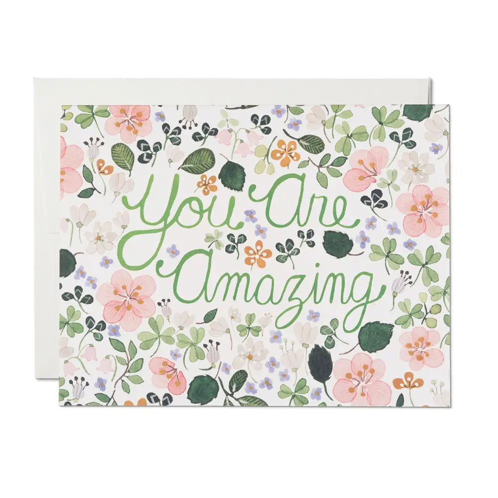 Red Cap Cards "You Are Amazing” Floral Card