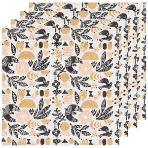 Danica Block Printed Cloth Napkins Set of 4