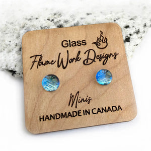 Flame Work Designs Dichroic Glass Mini Studs