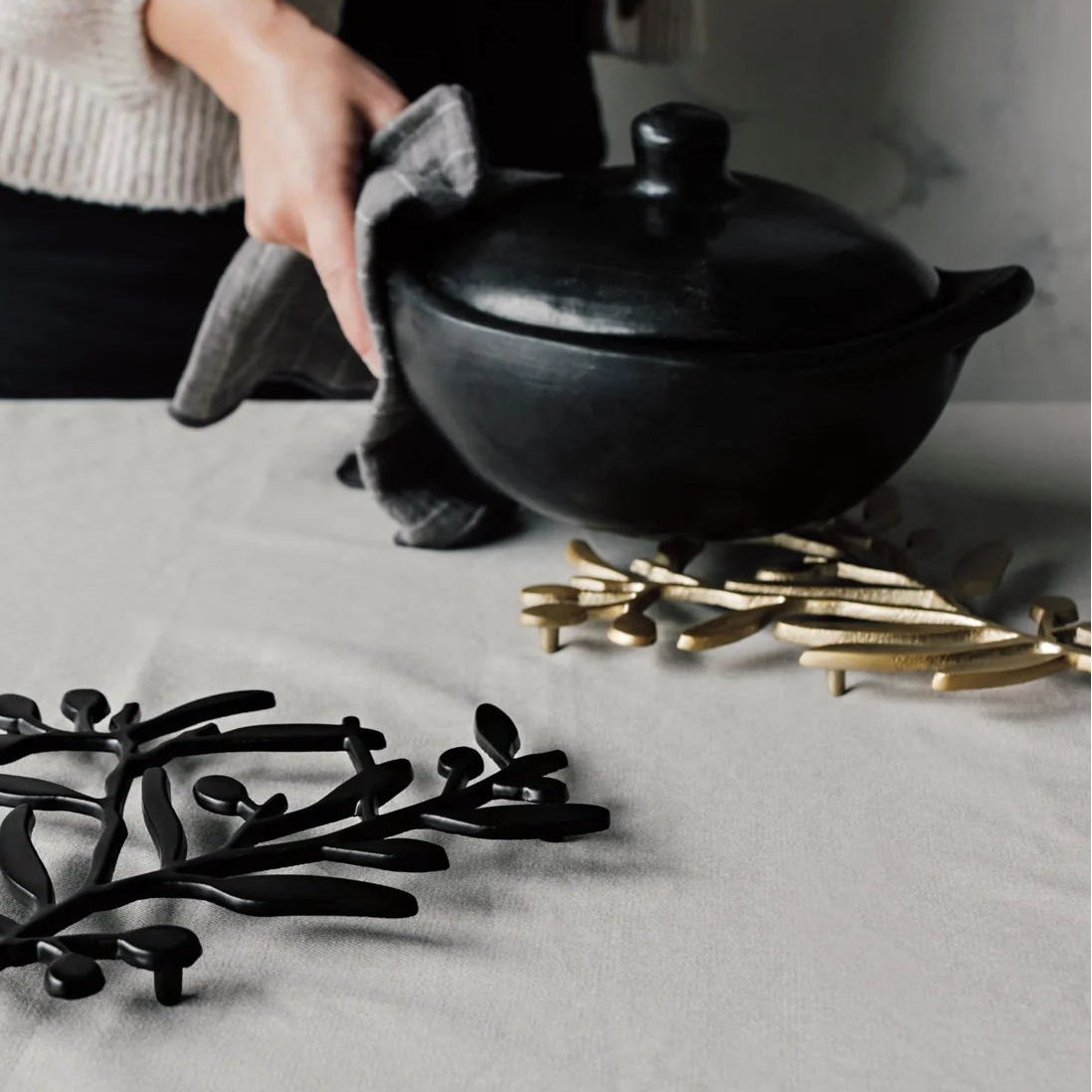 Danica | Matte Gold Metal Trivet