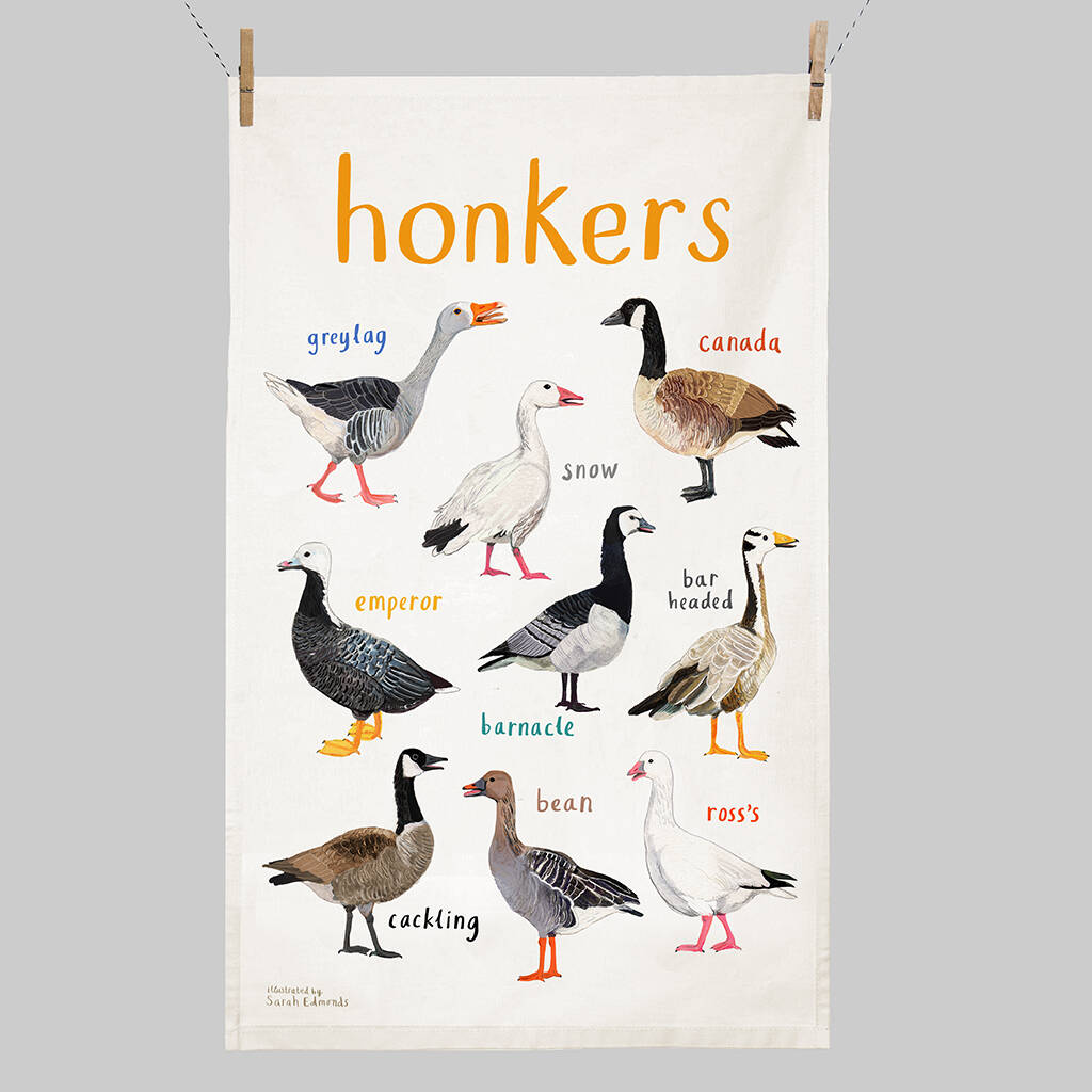 Sarah Edmonds Cheeky Birds Tea Towels