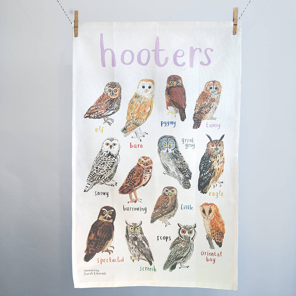 Sarah Edmonds Cheeky Birds Tea Towels