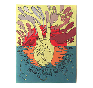 Wild Life Illustration Co "Peace Sunset" Card