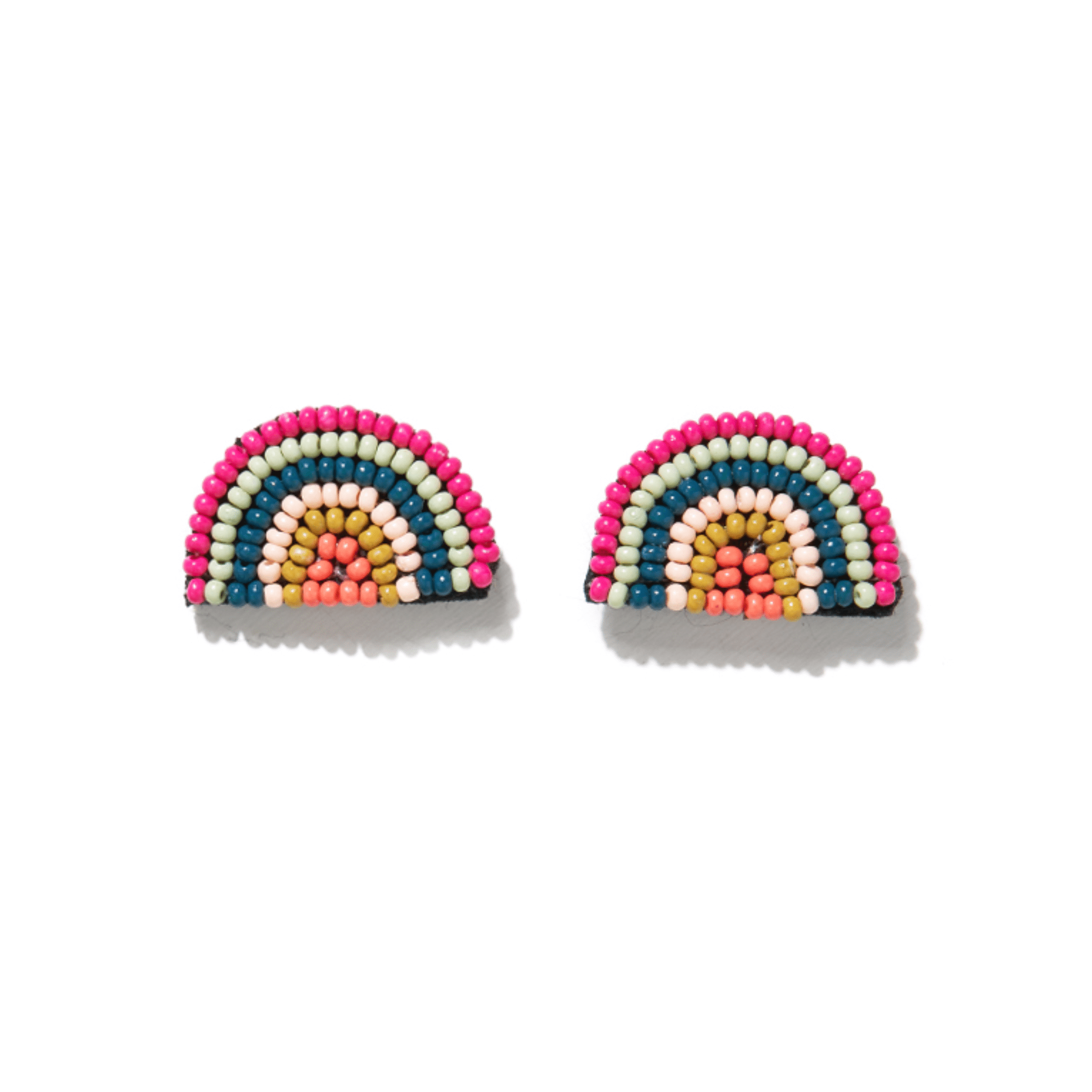 Ink + Alloy "Sophia" Rainbow Beaded Post Earrings
