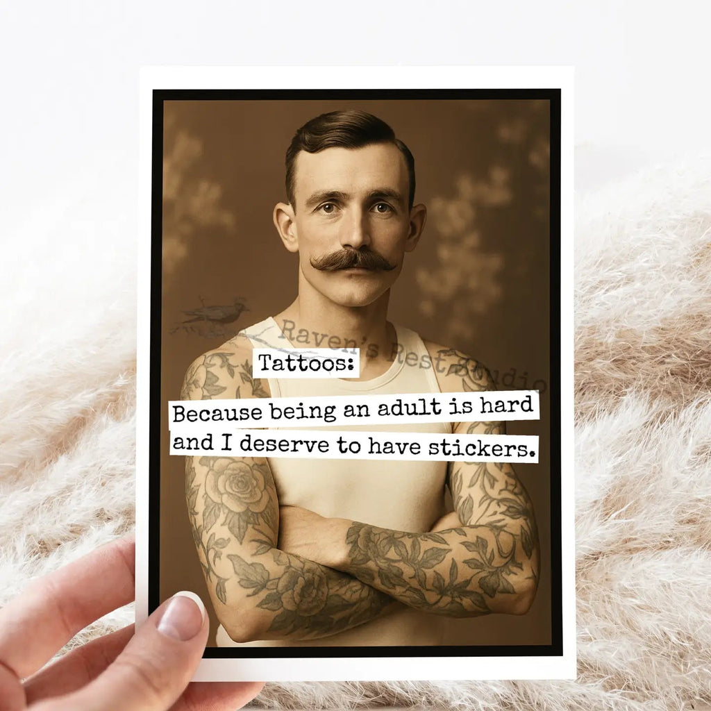 Raven’s Rest Studio | “Tattoos" Card - Bough and Antler Northwest Goods