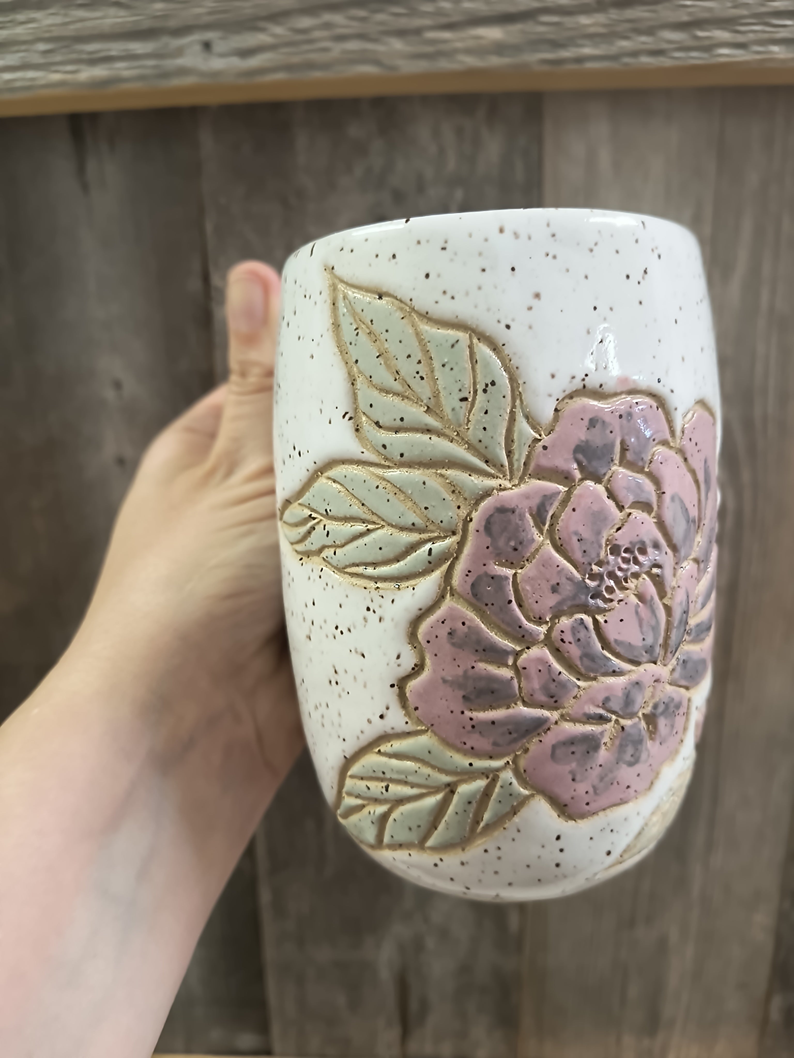 Pottery for Peace | Speckled Floral Mug