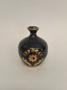 Pottery for Peace | Glossy Black Mini Vases