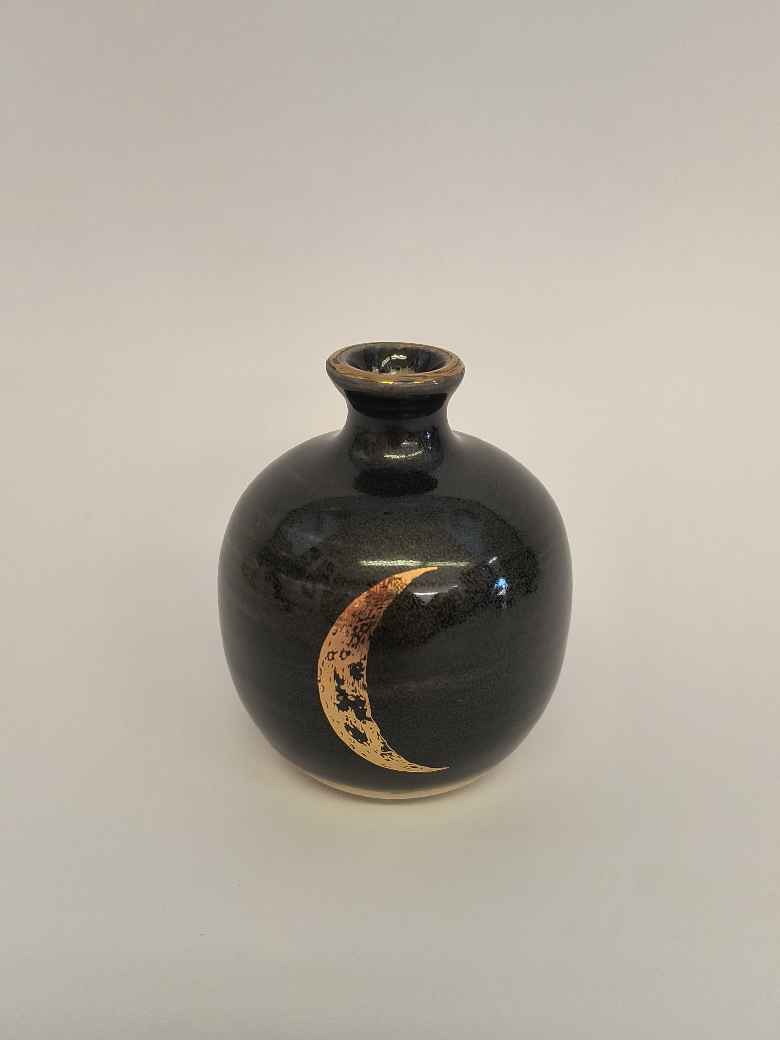 Pottery for Peace | Glossy Black Mini Vases