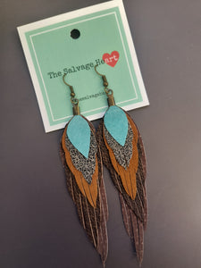 The Salvage Heart | Feather Earrings Medium