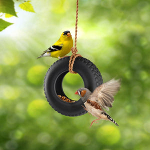 Fred Tire Swing Bird Feeder