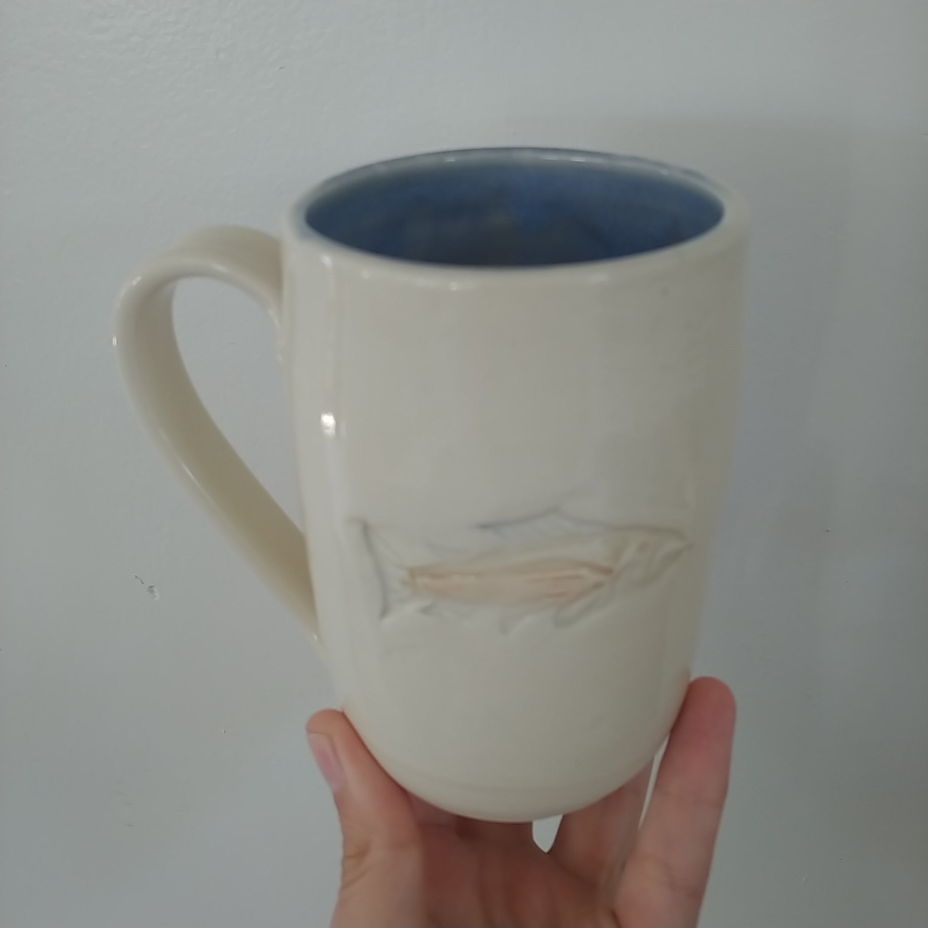 Pottery for Peace Salmon mug