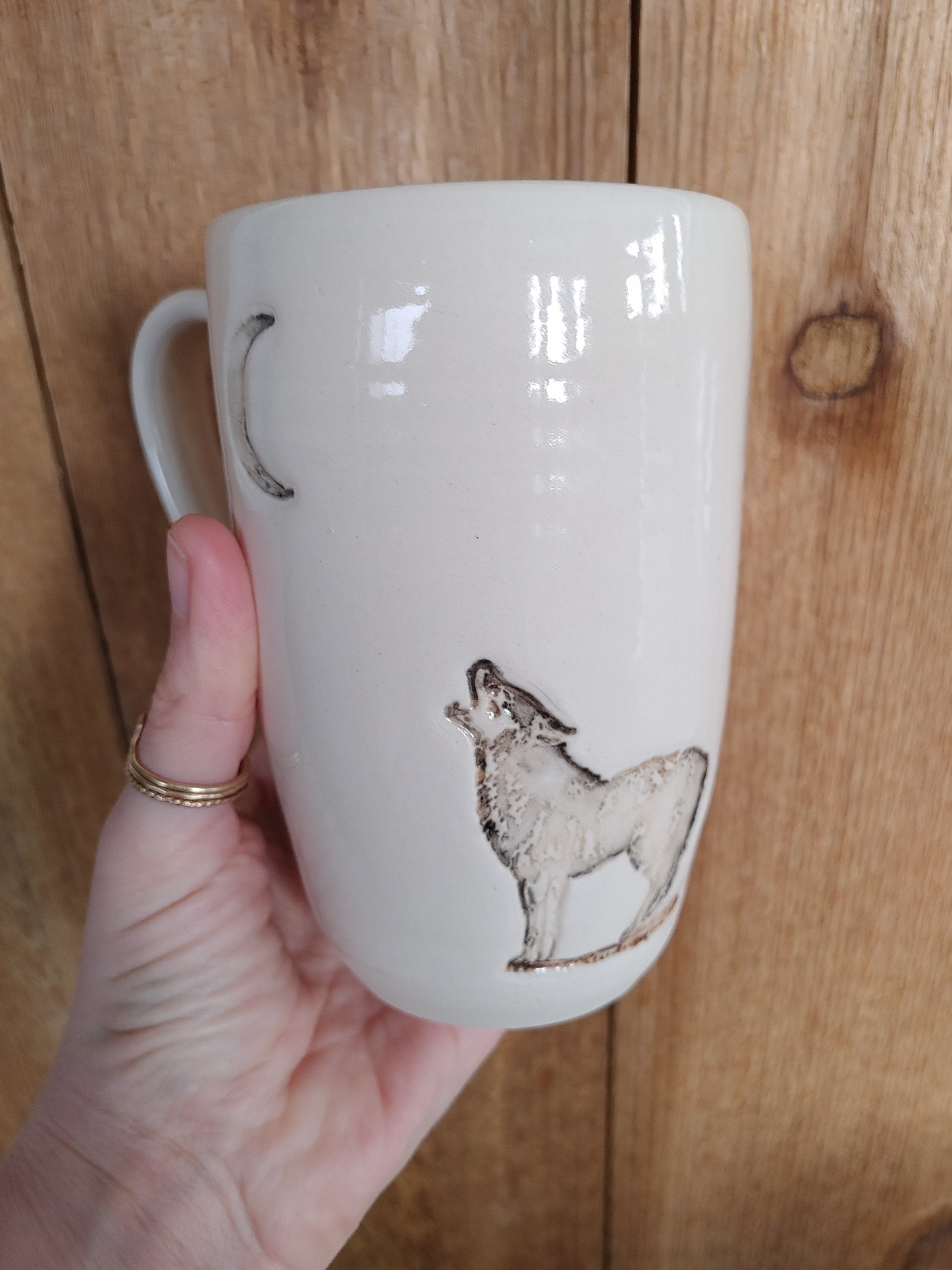 Pottery for Peace Wolf Mug