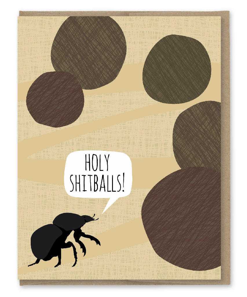 Modern Printed Matter “Holy Shitballs!” Card