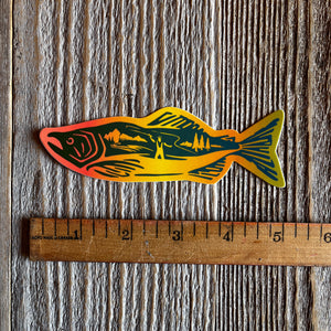 Bough & Antler "Salmon Stream" Sticker