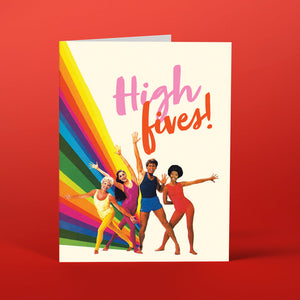 Offensive Delightful "High Fives!" Card