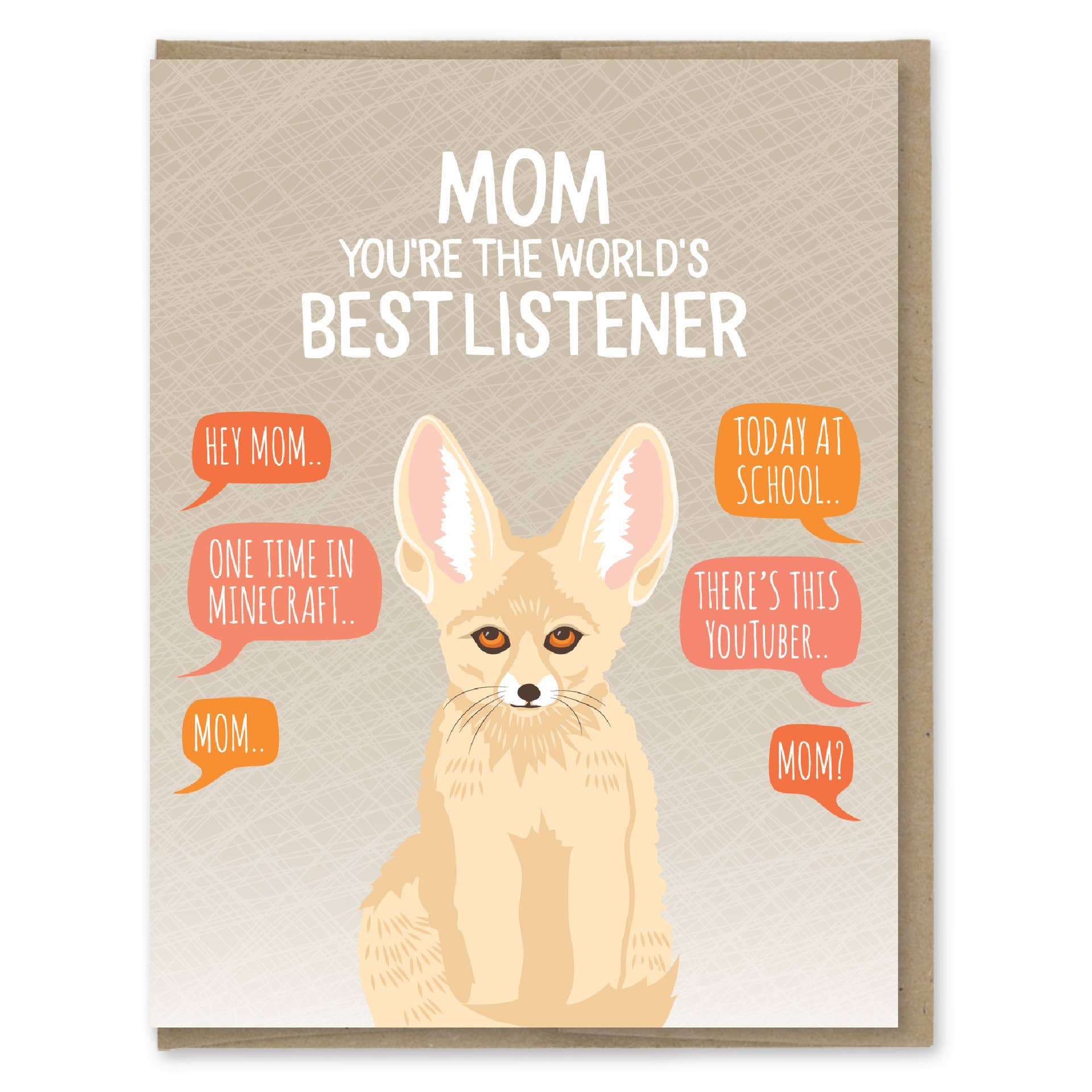 Modern Printed Matter “Mom You're the World’s Best Listener” Mother's Day Card