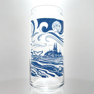 Bough & Antler "Whale & Otter" Beer Glass