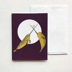 Hello Yellow Canary "Narwhal Love” Card