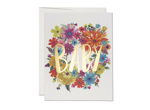 Red Cap Cards “Baby” Floral Card