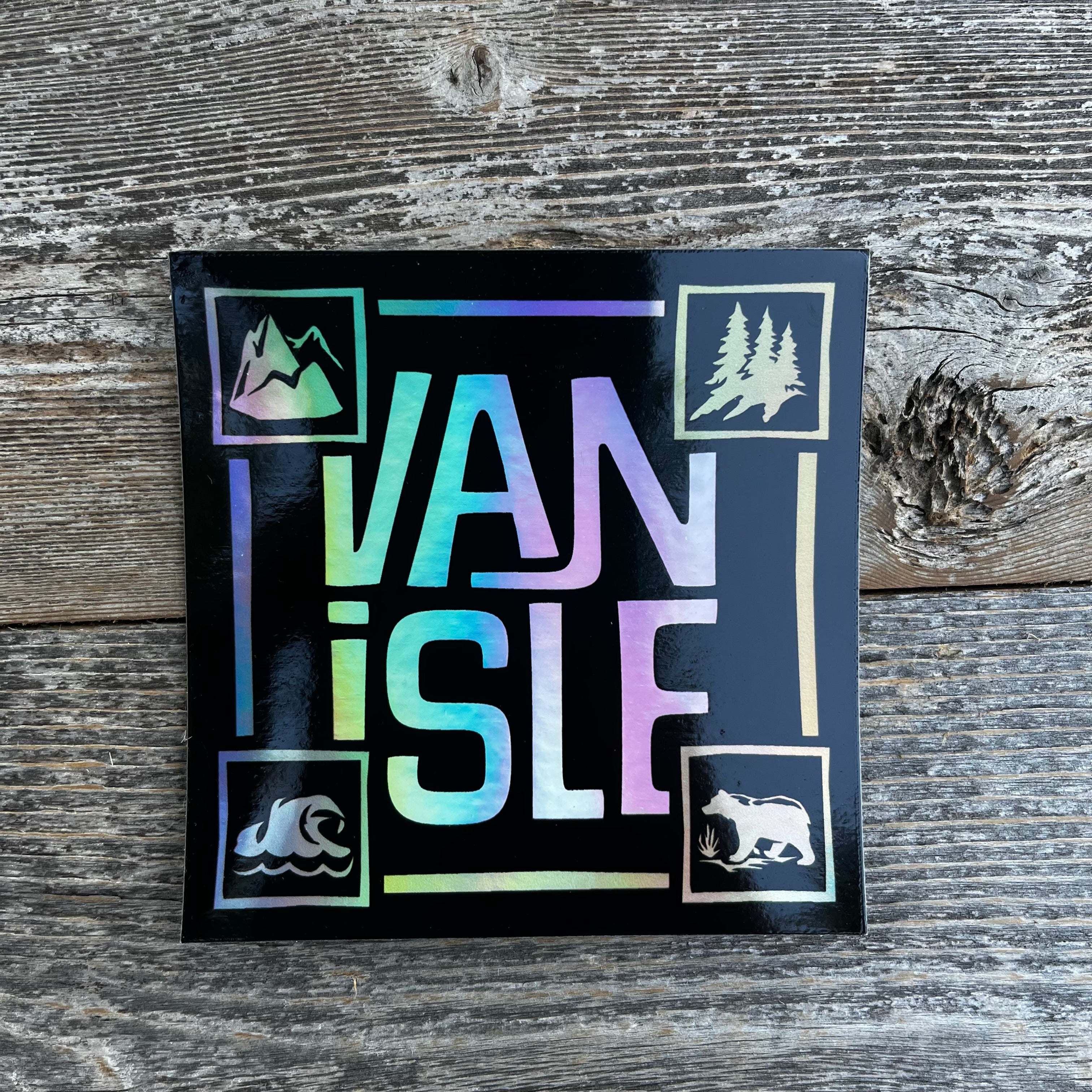 Bough & Antler “Island Vibes” Holigraphic Sticker