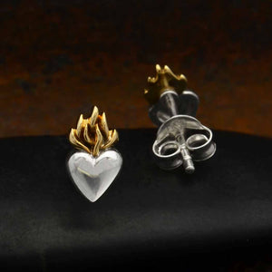 Nina Designs "Sacred Heart" Stud Earrings