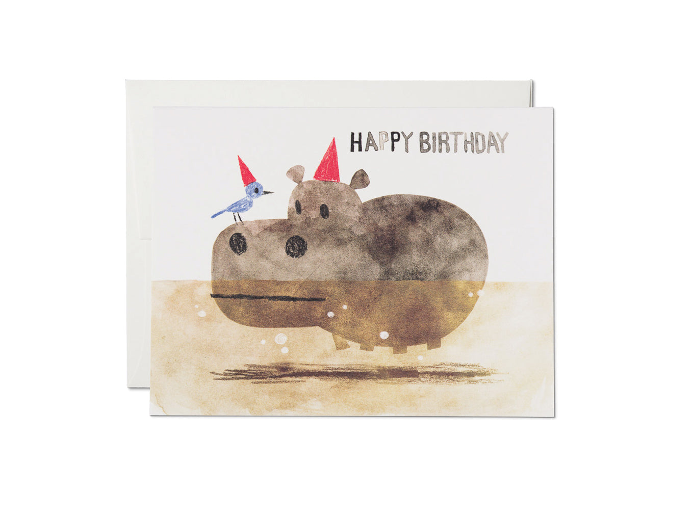 Red Cap Cards "Happy Birthday" Hippo Card