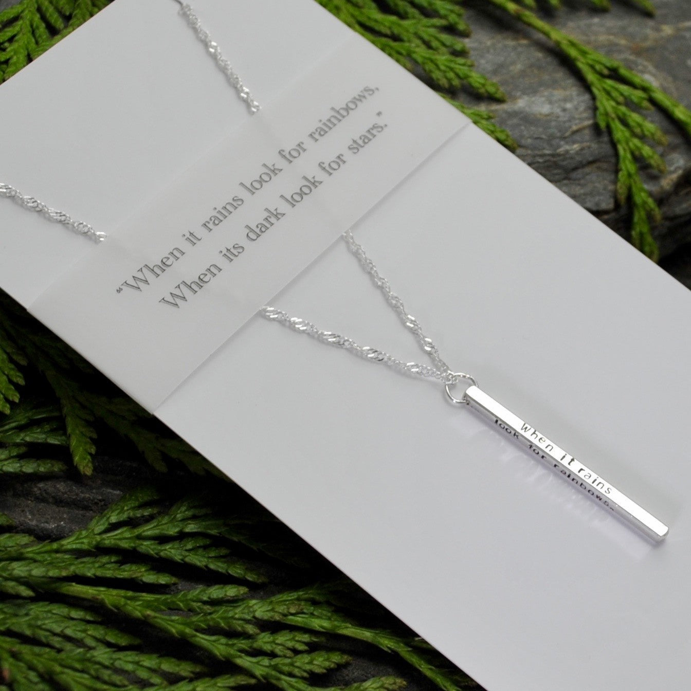 Elements Gallery Quote Bar Necklaces